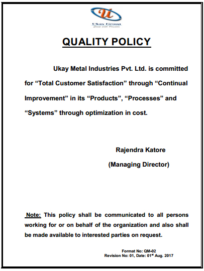 Ukay Metal Industries Private Limited